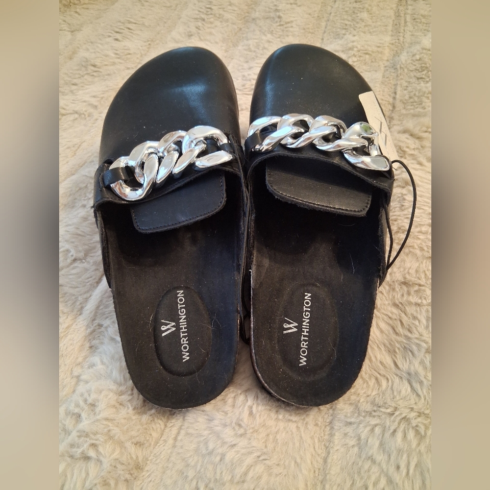 Women's Black Mules Size 6 - Picture 3 of 5